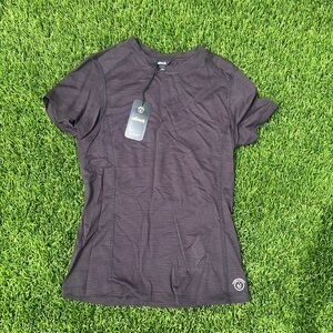 allbirds Women's Natural Run Short Sleeve Tee Natural Black Sz S